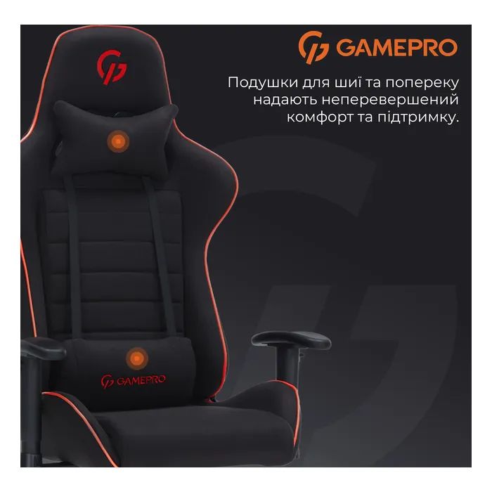 Крісло ігрове GamePro GC575FB Size L Fabric Gray (GC575FG) зображення 10