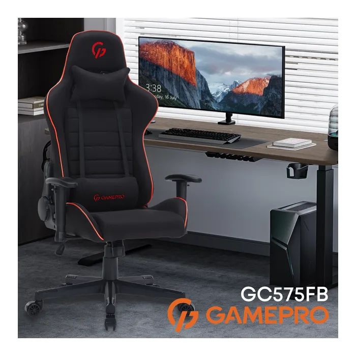 Крісло ігрове GamePro GC575FB Size L Fabric Gray (GC575FG) зображення 11