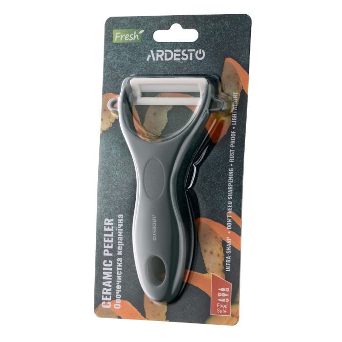 Овочечистка Ardesto Fresh, кераміка, пластик, чорний (AR8340B) зображення 4