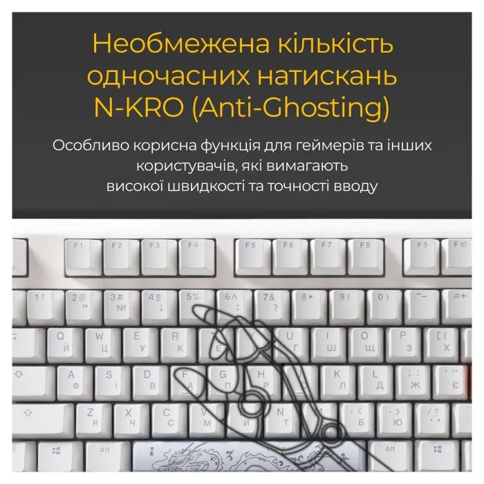 Клавиатура Ducky One 3 Cherry MX Blue RGB UA USB Black (DKON2108ST-CUAPXCLAWSC1) изображение 9