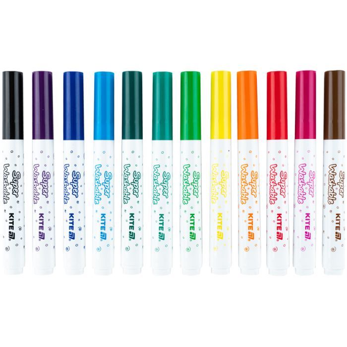 Фломастери Kite Creative Superwashable Jumbo 12 кольорів (K-1155) зображення 2