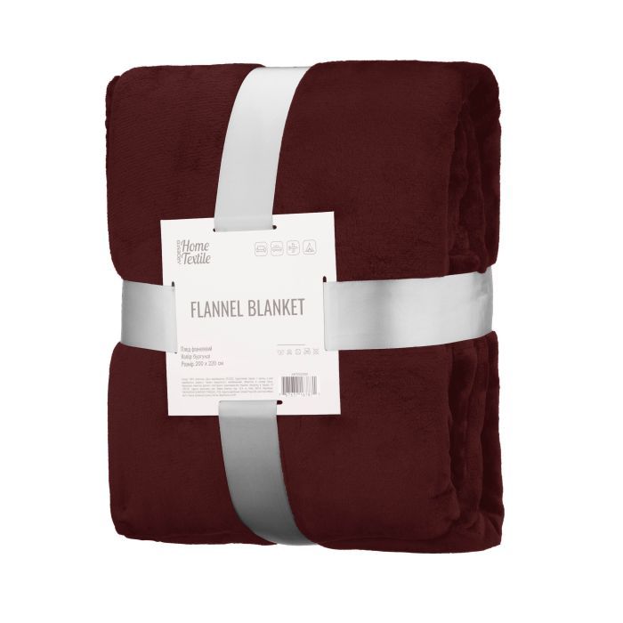 Плед Ardesto Flannel 200х220см, 100% поліестер, бургунді (ART0222SB)