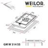 Варочна поверхня Weilor GM W 314 SS зображення 10