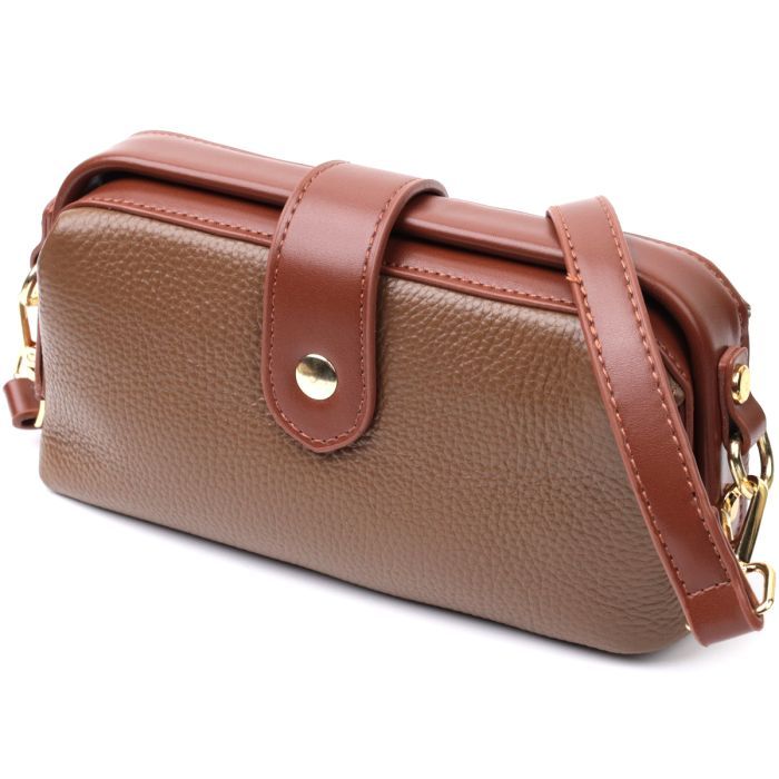 Сумка Vintage Из натуральной кожи Коричневая (22425)