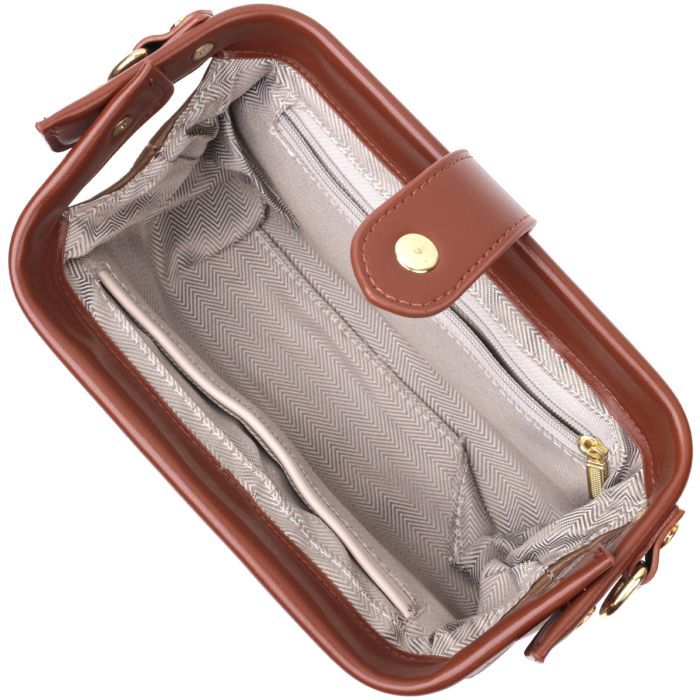 Сумка Vintage Из натуральной кожи Коричневая (22425) изображение 6