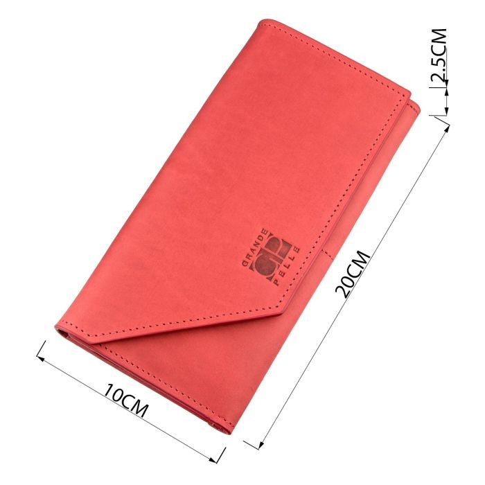 Кошелек Grande Pelle Из итальянской кожи Красный (11216) изображение 3
