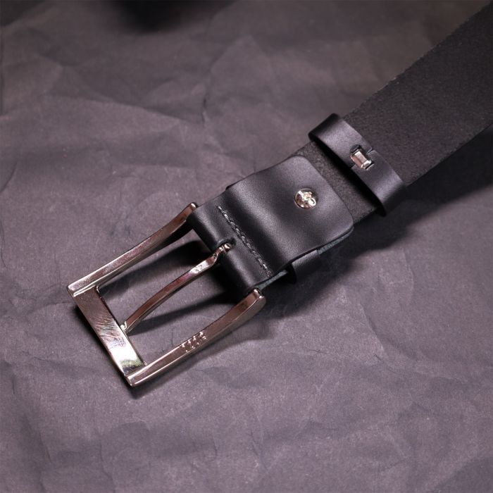 Ремінь Grande Pelle Брючний з натуральної шкіри Чорний (11674) зображення 10