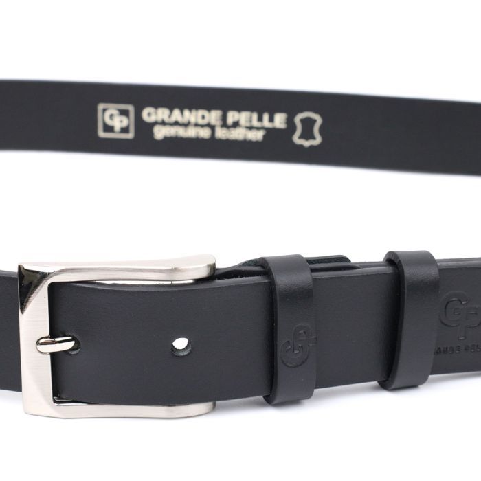 Ремінь Grande Pelle Брючний з натуральної шкіри Чорний (11674) зображення 2