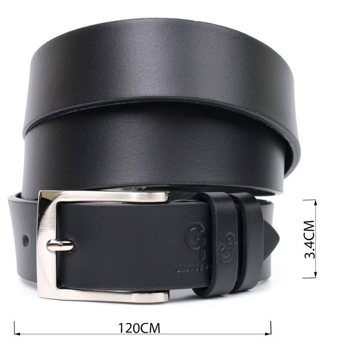 Ремінь Grande Pelle Брючний з натуральної шкіри Чорний (11674) зображення 3
