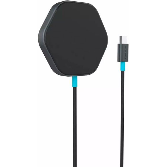 Зарядний пристрій Canyon wireless charger HEXAGON 110 Dark Grey Blue (CNS-WCS110) зображення 2
