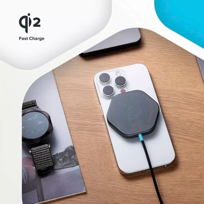 Зарядний пристрій Canyon wireless charger HEXAGON 110 Dark Grey Blue (CNS-WCS110) зображення 7
