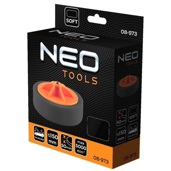 Круг зачистной Neo Tools полировальный, губка мягкая, M14, 150x50мм (08-973) изображение 4
