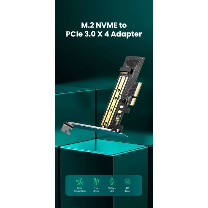 Контроллер Ugreen PCI-E 3.0 for SSD M.2 (NVMe) x4 CM302 (70503) изображение 2