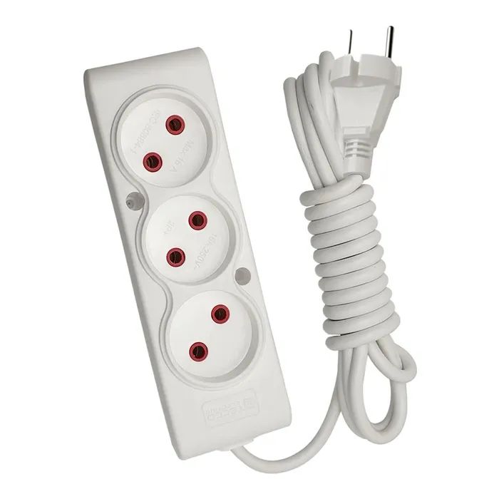 Мережевий подовжувач TECCO 1.5m white (8681277843556)