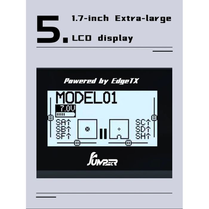 Пульт управления для дрона Jumper T12 MAXHALL ELRS2.4G (C10120) изображение 11