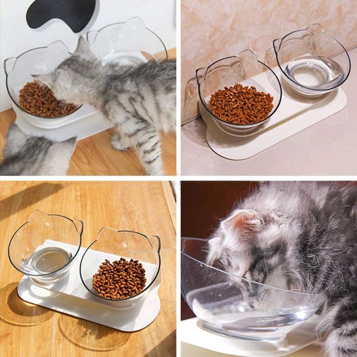 Посуда для кошек Lapka Двойная миска (WF060) изображение 11