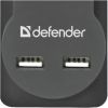 Сетевой фильтр питания Defender DFS 751, 1.8m, 5роз., 2xUSB (99751) изображение 3