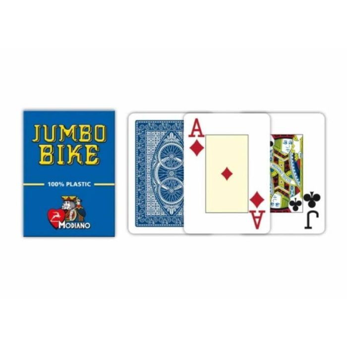 Карты игральные Modiano Bike Trophy 100 Plastic Jumbo Index (blue) (ВР_КИМБТБ) изображение 2