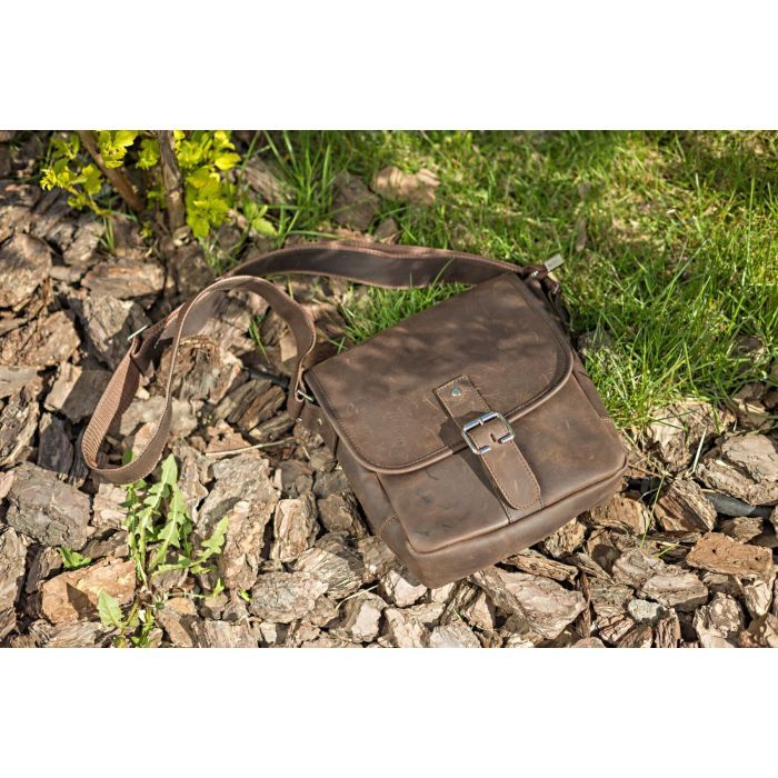 Сумка Shvigel Из винтажной кожи Коричневая (00890) изображение 11