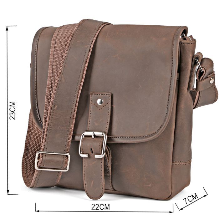 Сумка Shvigel Из винтажной кожи Коричневая (00890) изображение 2