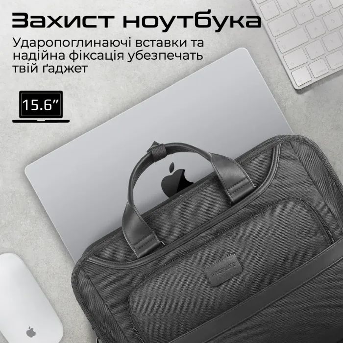 Сумка для ноутбука Promate 15.6" Paramount-MB Black (paramount-mb) изображение 3