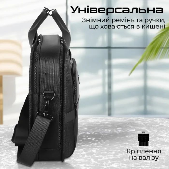 Сумка для ноутбука Promate 15.6" Paramount-MB Black (paramount-mb) изображение 5