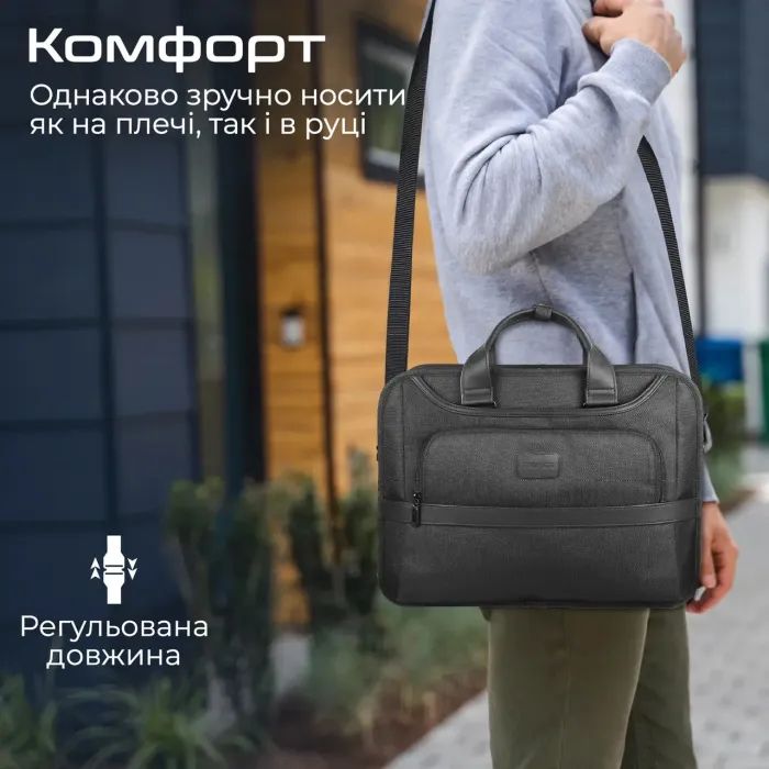 Сумка для ноутбука Promate 15.6" Paramount-MB Black (paramount-mb) изображение 6