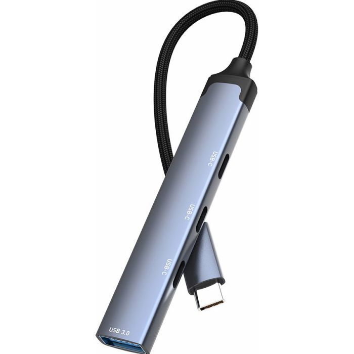 Концентратор ColorWay USB-C 4-in-1 USB-C2.0х3/USB3.0 (CW-HUB07) изображение 2