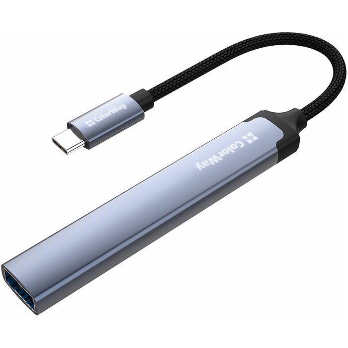 Концентратор ColorWay USB-C 4-in-1 USB-C2.0х3/USB3.0 (CW-HUB07) изображение 4