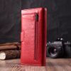 Гаманець ST Leather На чотири відділення для купюр із натуральної шкіри Червоний (22549) зображення 10