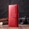 Гаманець ST Leather На чотири відділення для купюр із натуральної шкіри Червоний (22549) зображення 9