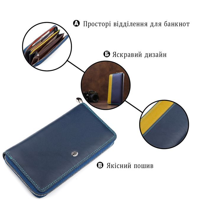 Кошелек ST Leather Синий (18375) изображение 4