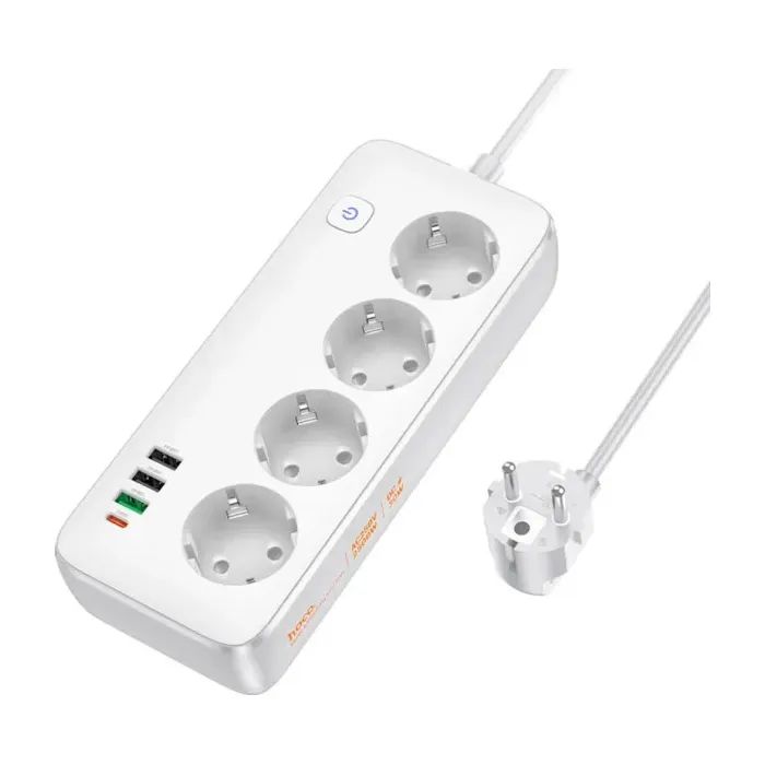 Мережевий фільтр живлення HOCO AC22 (6942007629799)