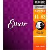 Струны для гитары Elixir 11027 Nanoweb 80/20 Bronze Acoustic Custom Light (11-52) (236029)