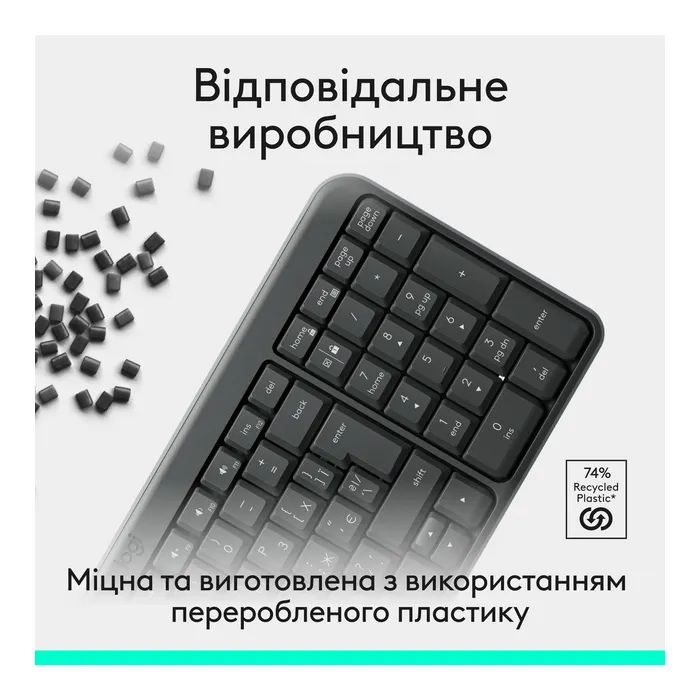 Клавиатура Logitech K250 Bluetooth/Wireless UA Graphite (920-013822) изображение 6