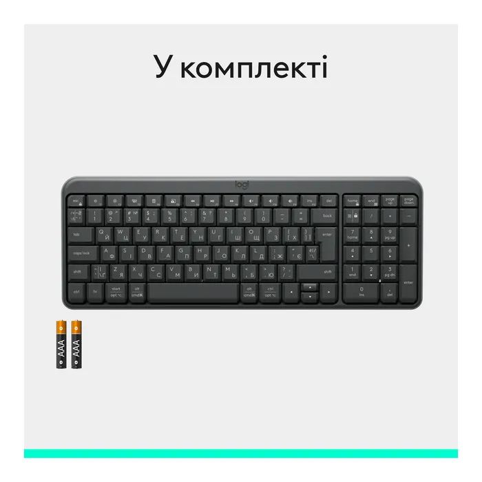 Клавиатура Logitech K250 Bluetooth/Wireless UA Graphite (920-013822) изображение 8