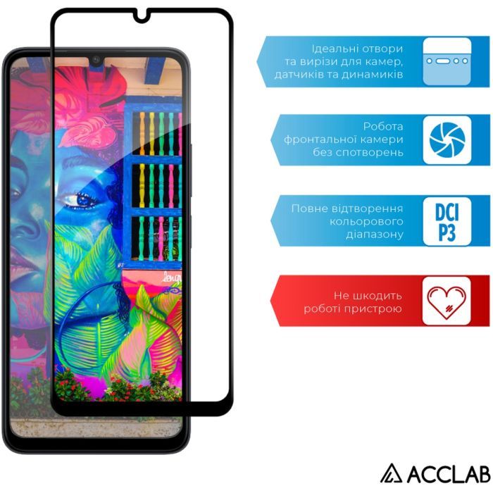 Стекло защитное ACCLAB Full Glue Xiaomi Poco C65 Black (1283126583636) изображение 5