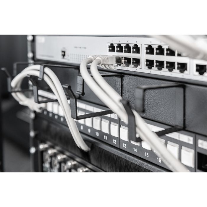 Кабельний організатор 19" 1U 5x cable rings 40x60mm Digitus (DN-97602) зображення 5