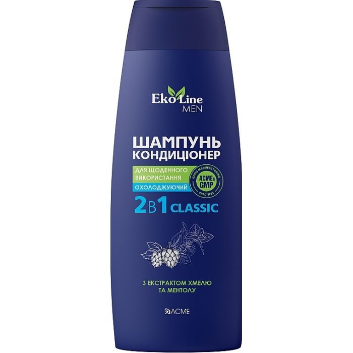 Шампунь Acme Color EkoLine Men Classic 2в1 З ефектом охолодження 250 мл (4823115503299)
