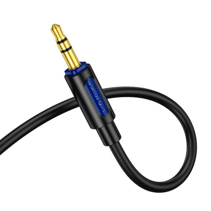 Кабель мультимедійний 3.5mm M to 3.5mm M 1.0m silicone black BOROFONE (6941991114373) зображення 4