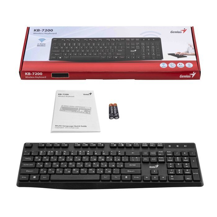 Клавіатура Genius KB-7200 Wireless UA Black (31320002406) зображення 4