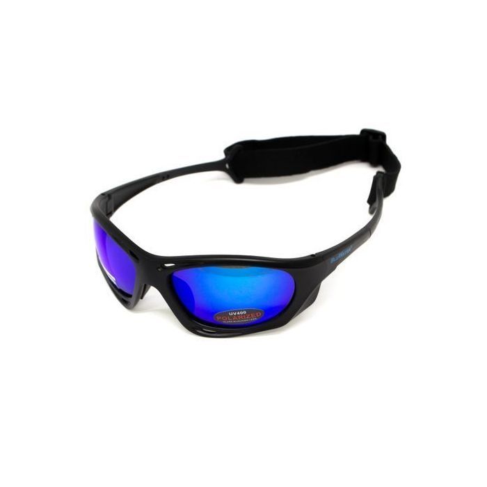 Сонцезахисні окуляри BluWater Hydro Polarized (G-Tech™ blue) Anti-Fog Сині дзеркальні в чорній оправі (BW-HYD-GTB12) зображення 4