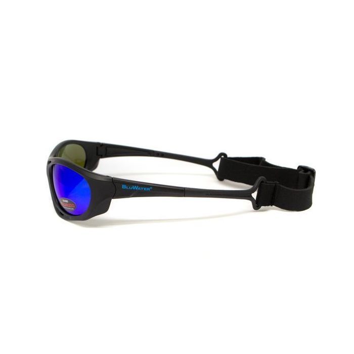 Сонцезахисні окуляри BluWater Hydro Polarized (G-Tech™ blue) Anti-Fog Сині дзеркальні в чорній оправі (BW-HYD-GTB12) зображення 6