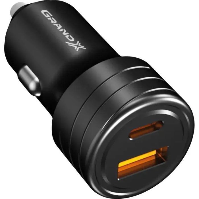 Зарядное устройство Grand-X CH-30B 30W 1xUSB + 1xUSB-C PD + QC3.0 AFC FCP SCP VOOC Black (CH-30B)