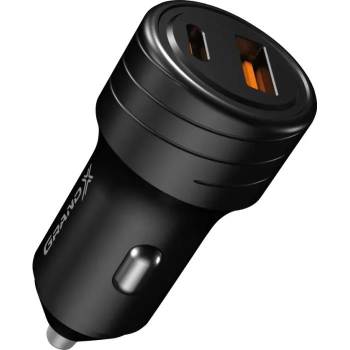 Зарядное устройство Grand-X CH-30B 30W 1xUSB + 1xUSB-C PD + QC3.0 AFC FCP SCP VOOC Black (CH-30B) изображение 2
