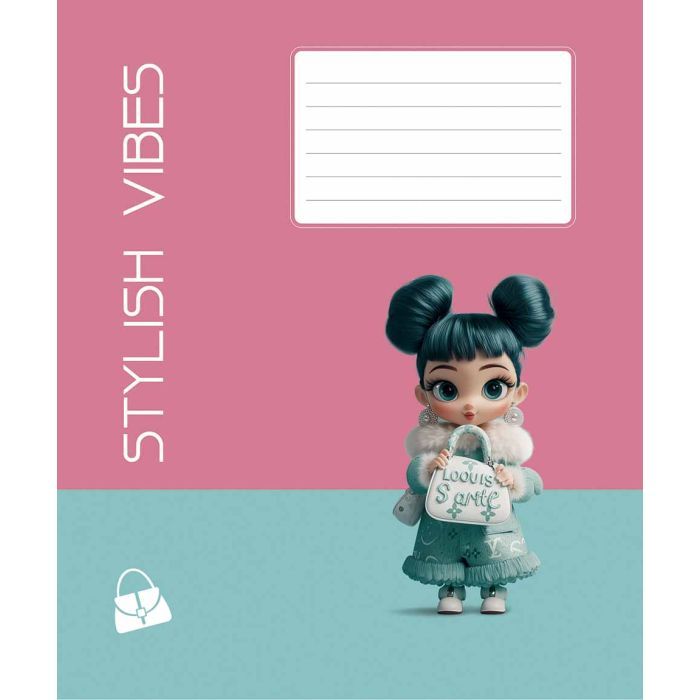 Тетрадь Школярик Stylish vibes 12 листов клетка (012-3568K) изображение 4