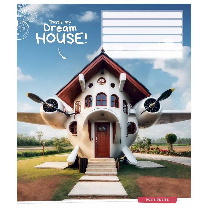 Зошит Школярик Dream house 18 аркушів клітинка (018-3530K) зображення 3