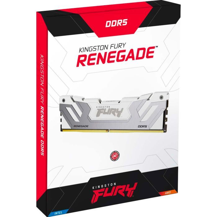 Модуль пам'яті для комп'ютера DDR5 48GB (2x24GB) 8800 MHz Renegade White/Silver Kingston Fury (ex.HyperX) (KF588CU42RWK2-48) зображення 3
