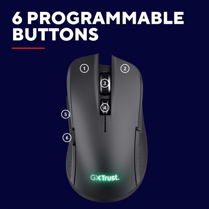 Мышка Trust GXT 931 Wireless Black (25330) изображение 9