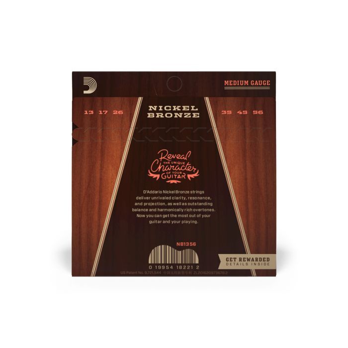 Струны для гитары D'Addario Nickel Bronze Medium (13-56) (NB1356) изображение 2